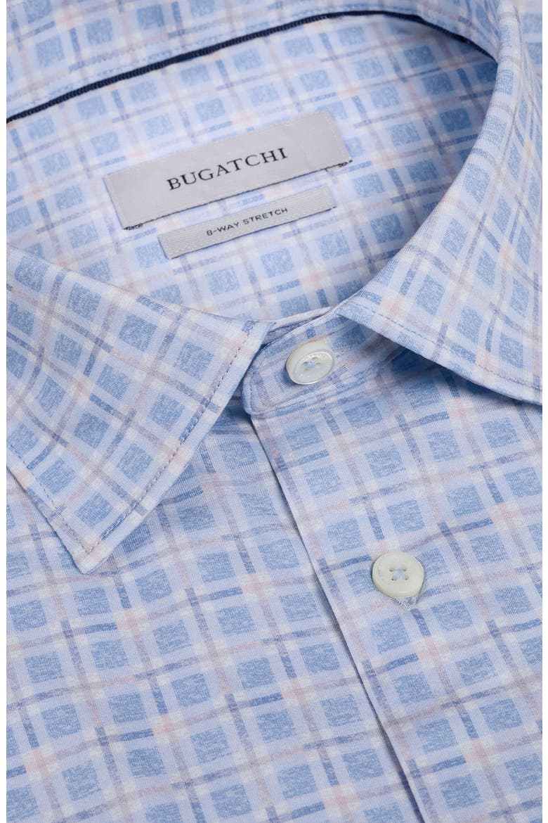 Miles OoohCotton® Check Print Short Sleeve Button-Up Shirt, Alternate, color, AIR BLUE