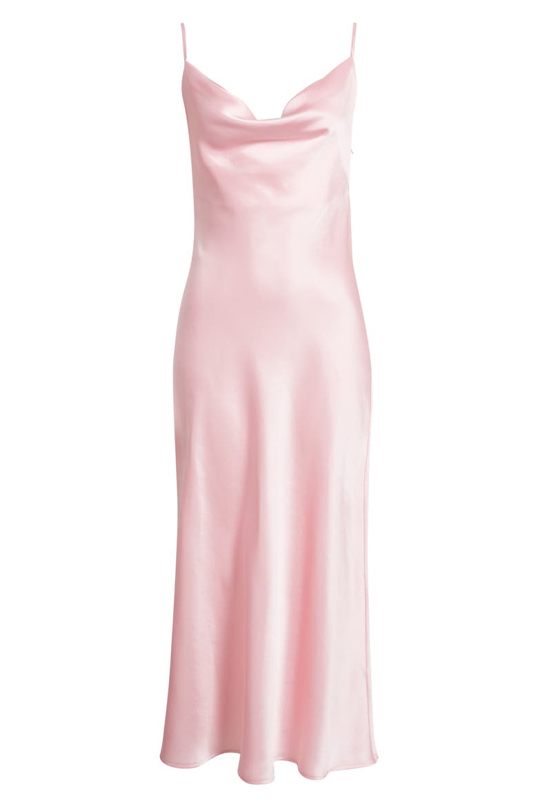 Pandora Flower Satin Cocktail Dress, Alternate, color, PINK