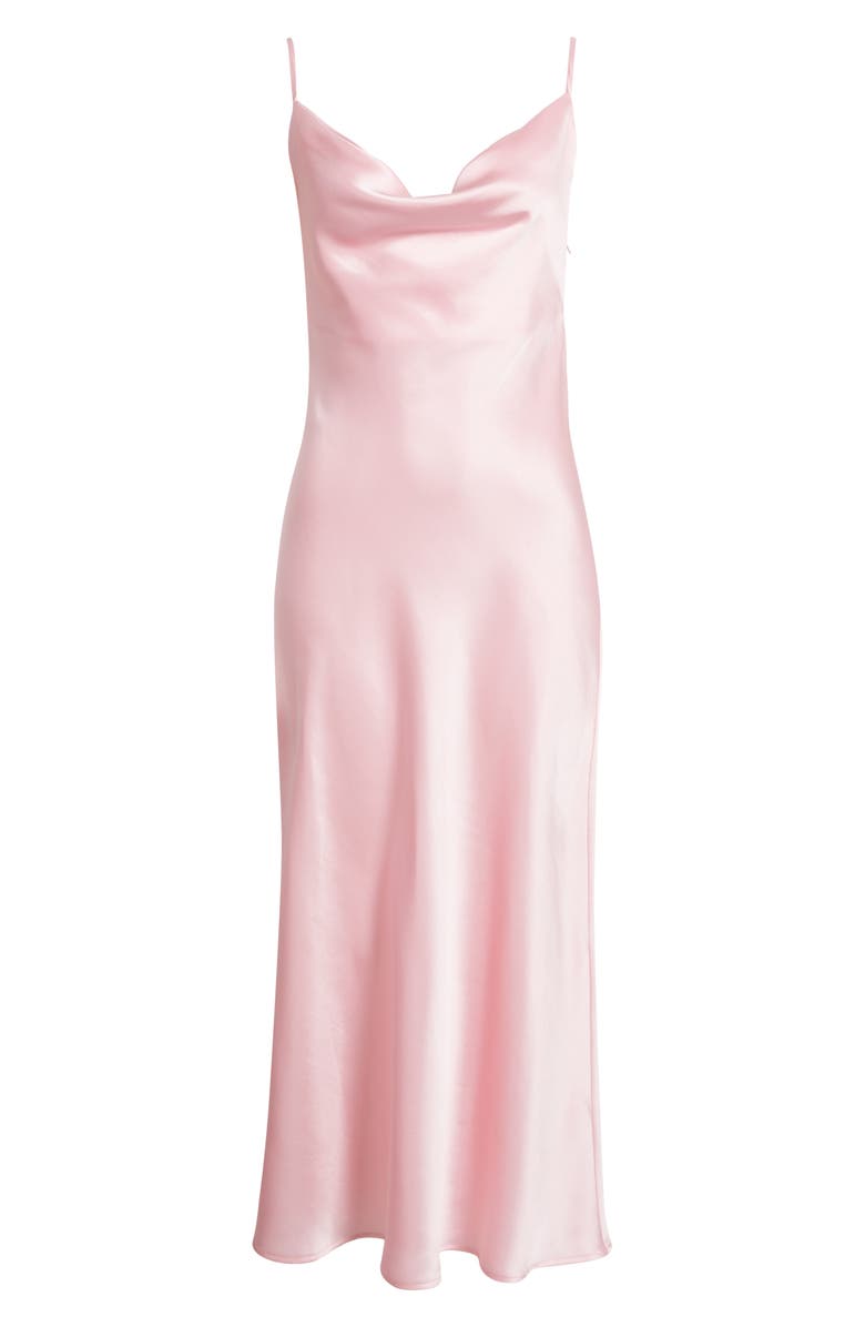 Lulus Pandora Flower Satin Cocktail Dress, Alternate, color, Pink