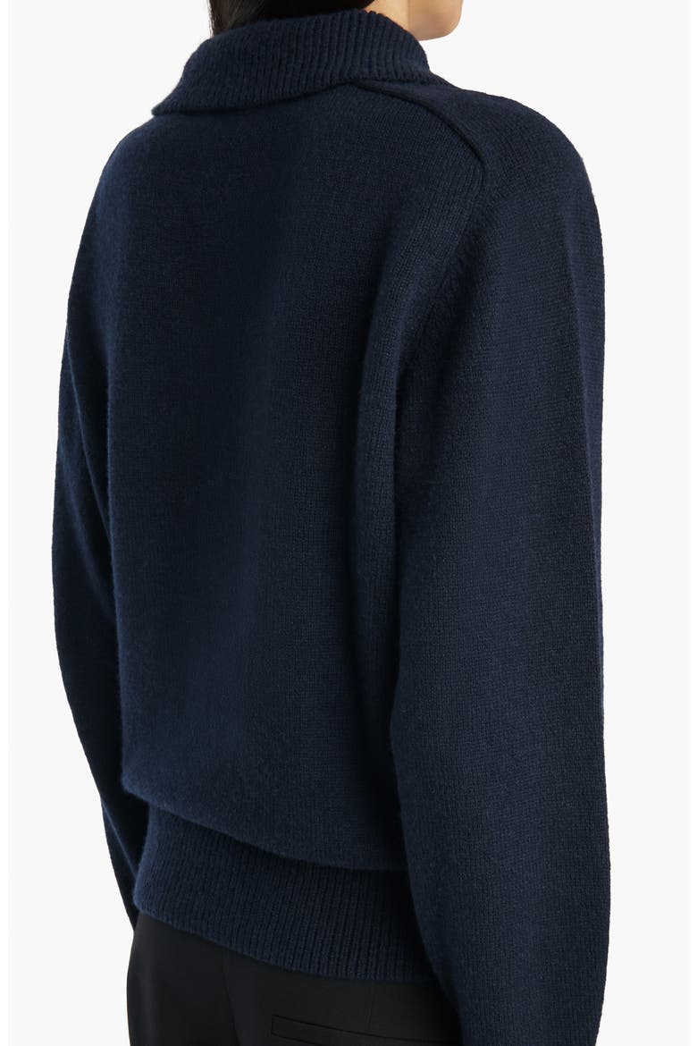 Jackson Stretch Wool & Cashmere Polo Sweater, Alternate, color, MIDNIGHT NAVY
