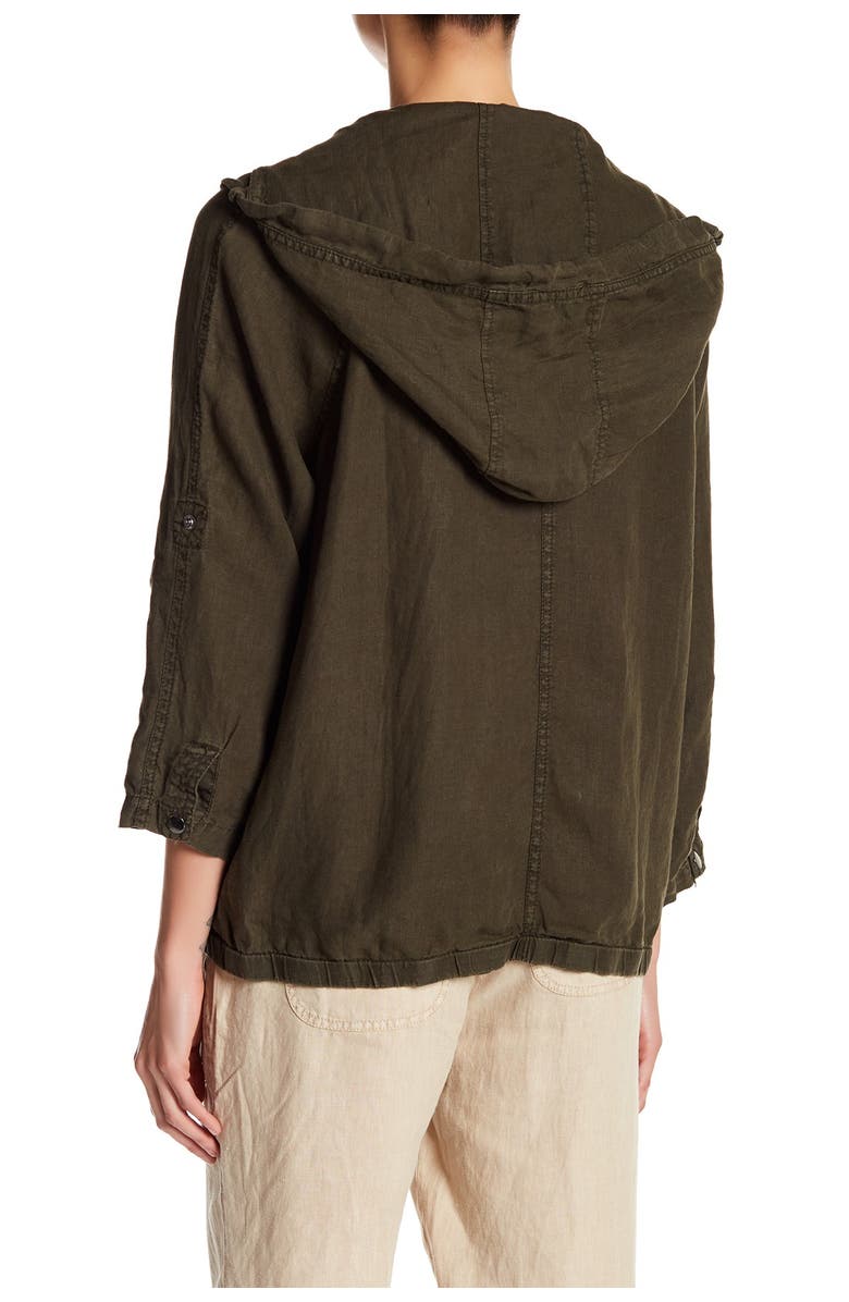 Three Dots Darla Hooded Linen Jacket, Alternate, color, 