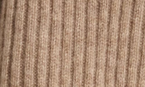 Portolano Cashmere Ribbed Wrap Scarf In Brown