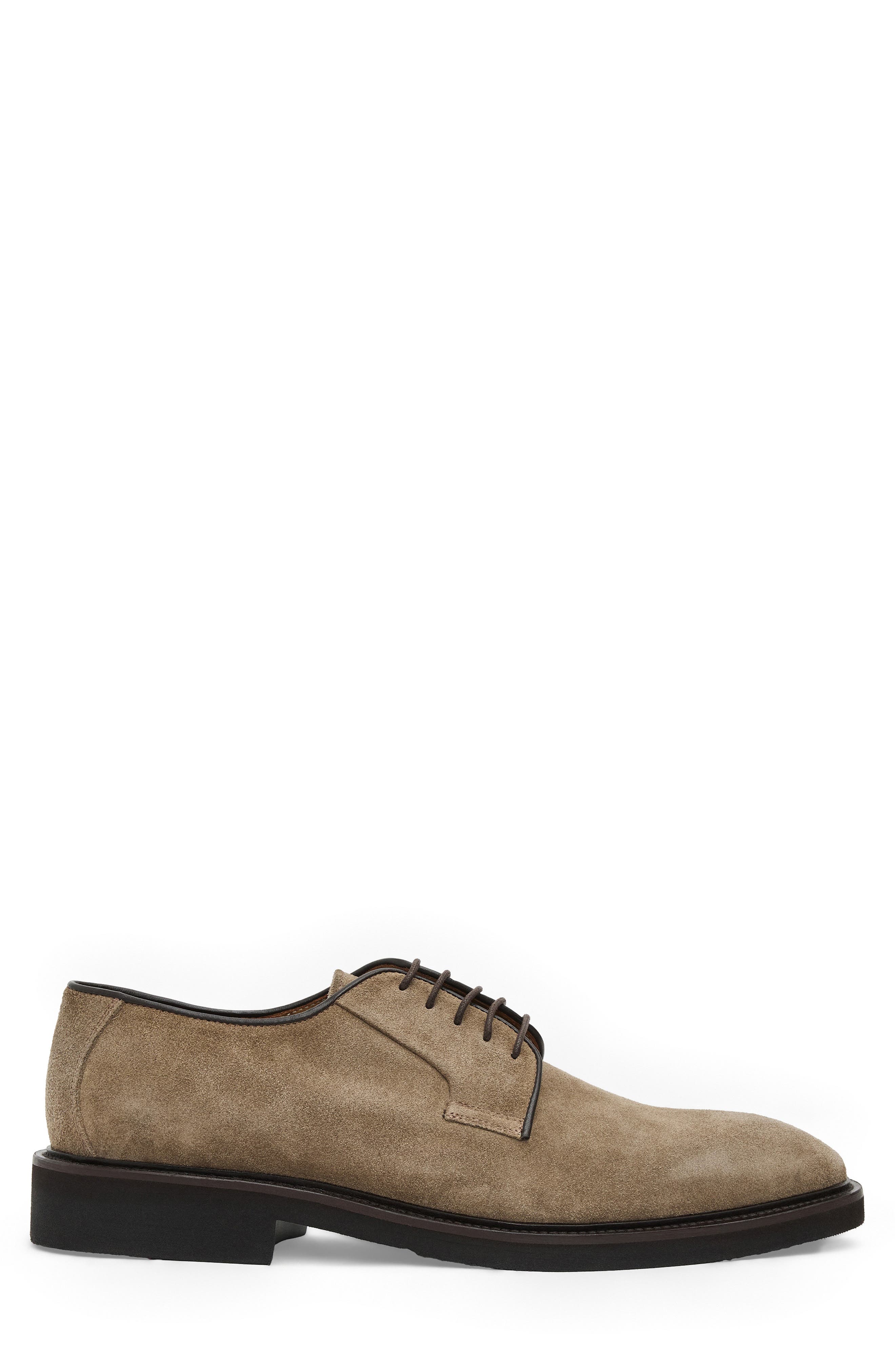 Vasto Suede Plain Toe Derby, Alternate, color, TAUPE SUEDE