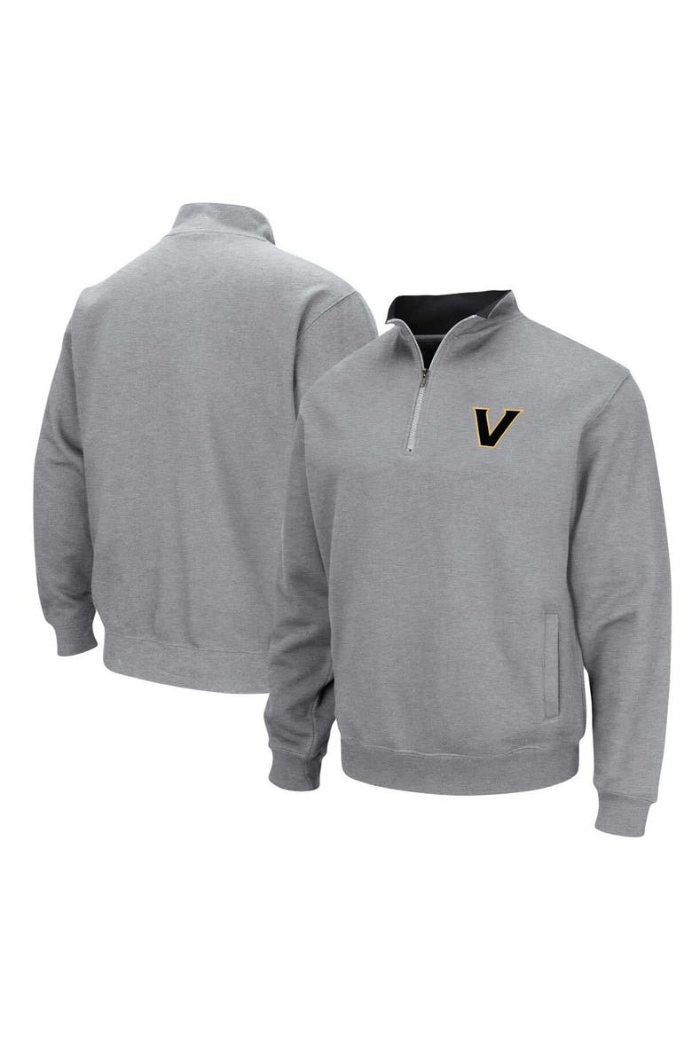 COLOSSEUM Men's Colosseum Heather Gray Vanderbilt Commodores Tortugas Quarter-Zip Jacket, Main, color, Heather Gray