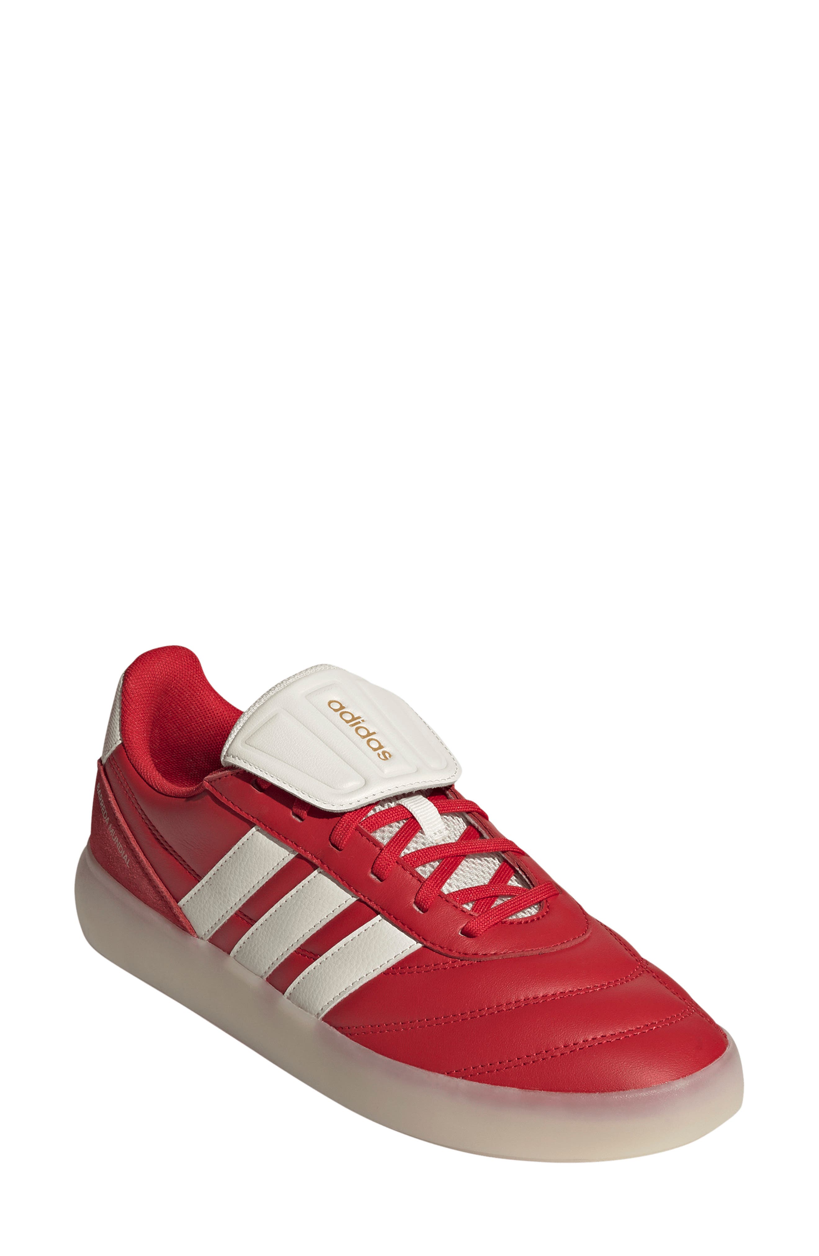 adidas Barreda Mundial Sneaker, Main, color, Scarlet/ Off White/ Gold Met