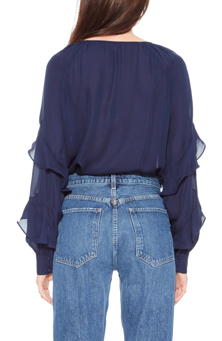 Parker Julian Ruffle Blouse, Alternate, color, 