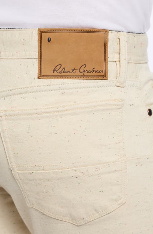 Robert Graham Conrad Straight Fit Jeans In Natural Beige