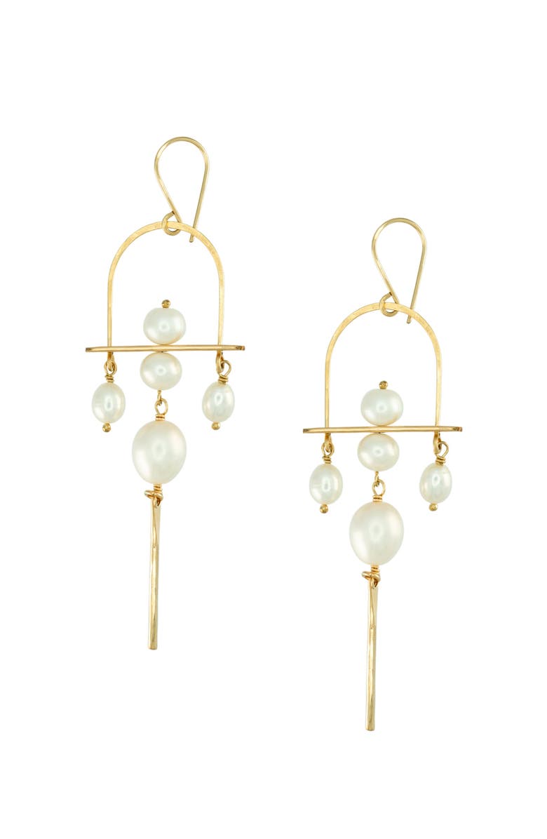 ALBISIA Sirena Earrings, Main, color, 14K Gold Filled / Pearl