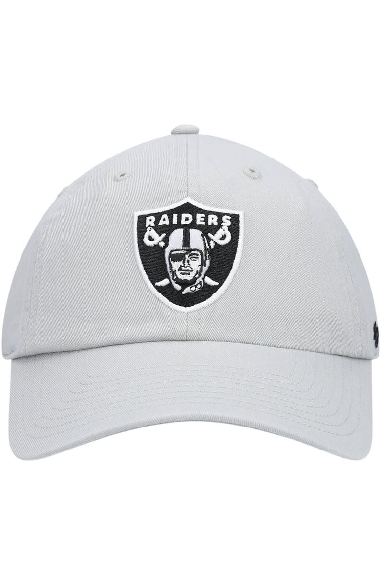 '47 Men's '47 Gray Las Vegas Raiders Secondary Clean Up Adjustable Hat, Alternate, color, Gray