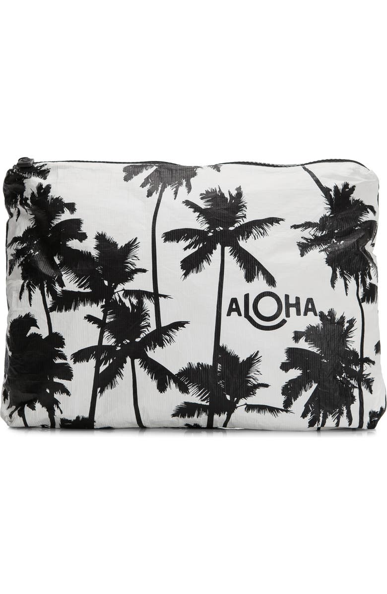 Aloha Collection Mid Coco Palms Water Resistant Tyvek<sup>®</sup> Zip Pouch, Main, color,