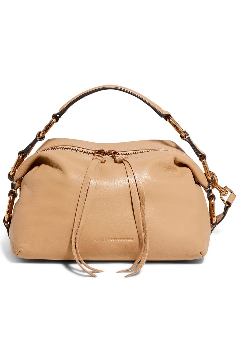 AIMEE Dumpling Leather Top Handle Bag, Main, color, Camel