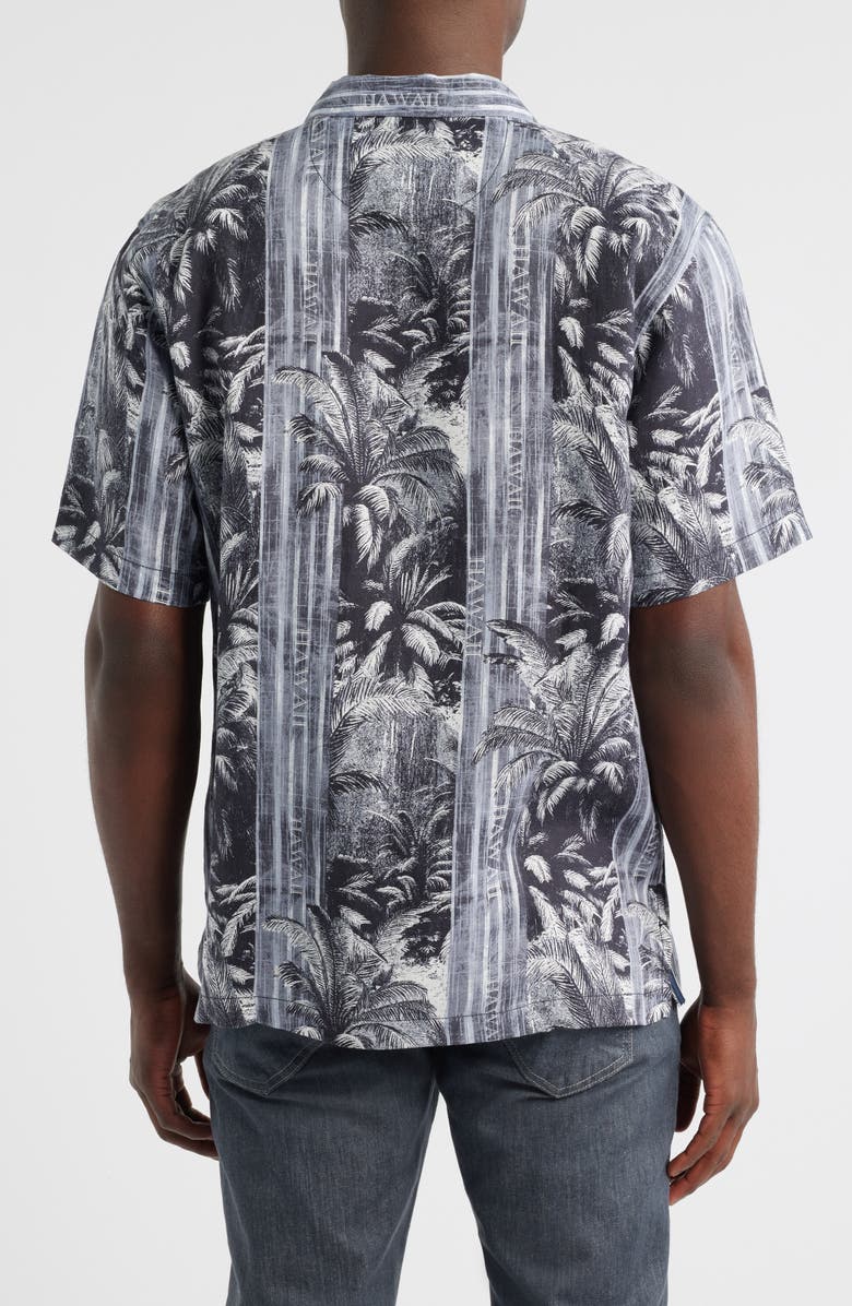 Tommy Bahama Hawaiian Nightfall Linen Camp Shirt, Alternate, color, Dark Gravel