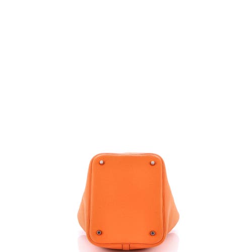 Pre-owned Hermes Hermes Picotin Lock Bag Clemence Mm In Orange