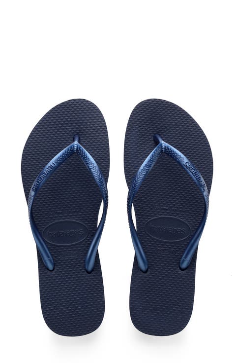 シューズ・サンダルその他 Women's Rubber Flip-Flops SLIM Navy Women's Slimz Core Dragon Fruit
