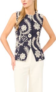 Ted Baker Hailee Embroidered Cotton Vest