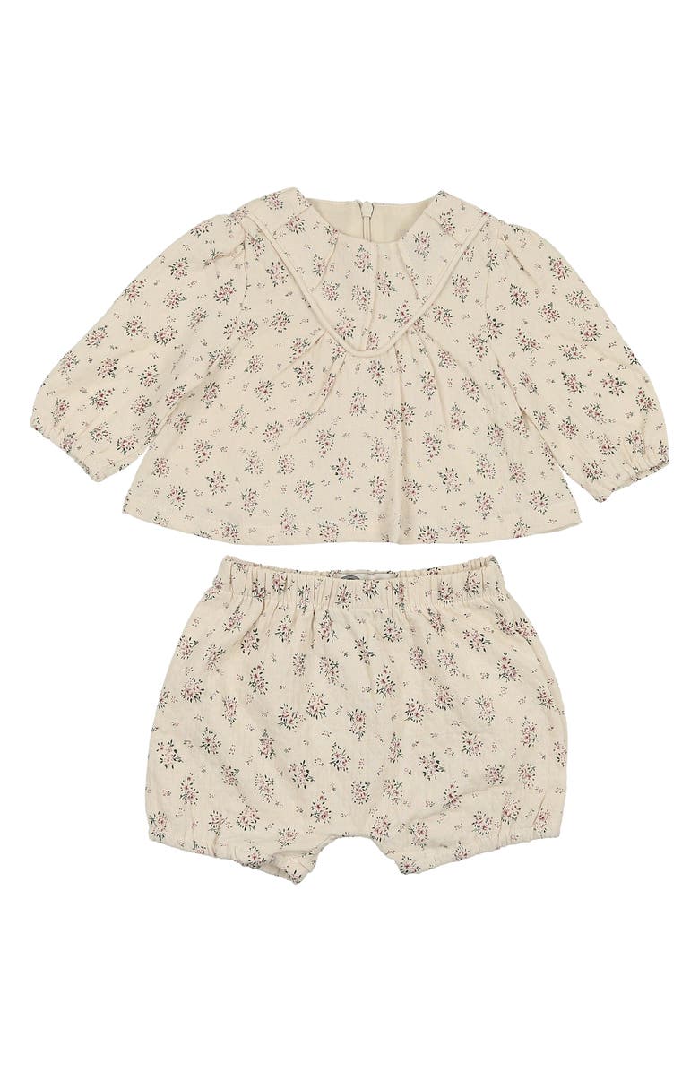 Manière Kids' Forest Top & Bubble Shorts Set, Main, color, Ivory