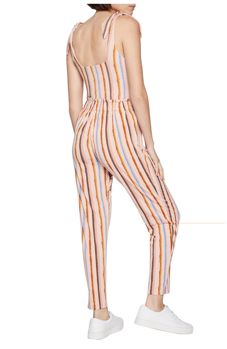BCBGeneration Stripe Paperbag Waist Pants, Alternate, color, 