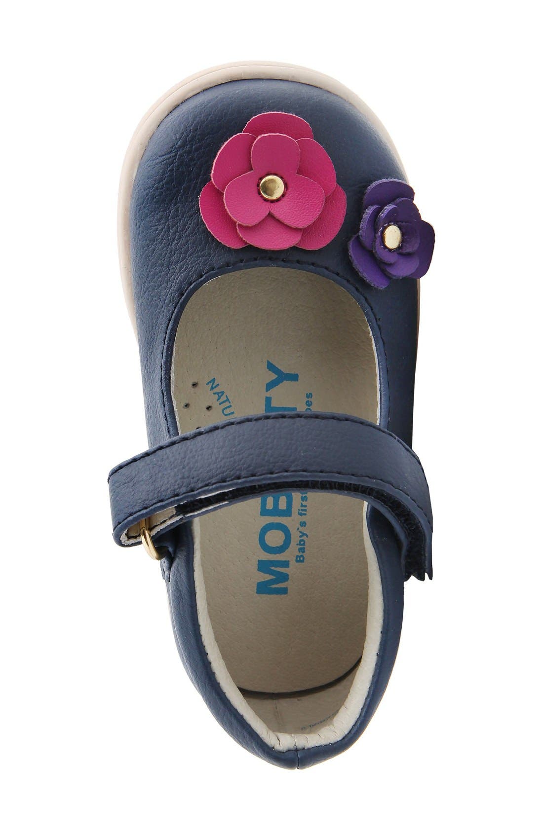 Nina Mary Jane Flat, Alternate, color, NAVY TUMBLED