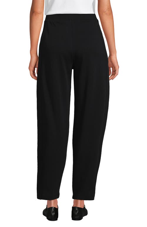 Lands' End Sport Knit High Rise Barrel Ankle Pants In Black