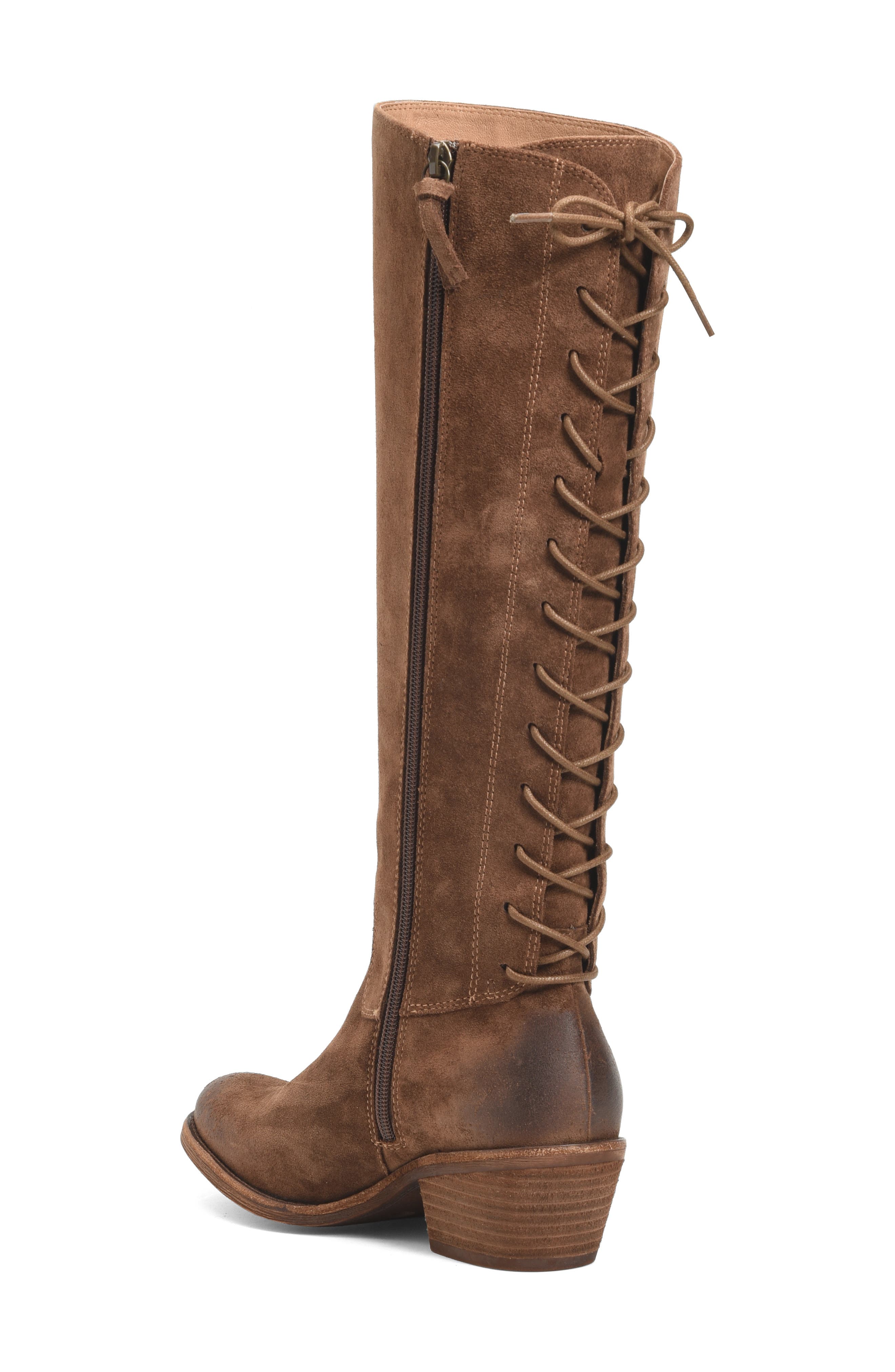Sharnell Water Resistant Knee High Boot, Alternate, color, SIENA BROWN SUEDE