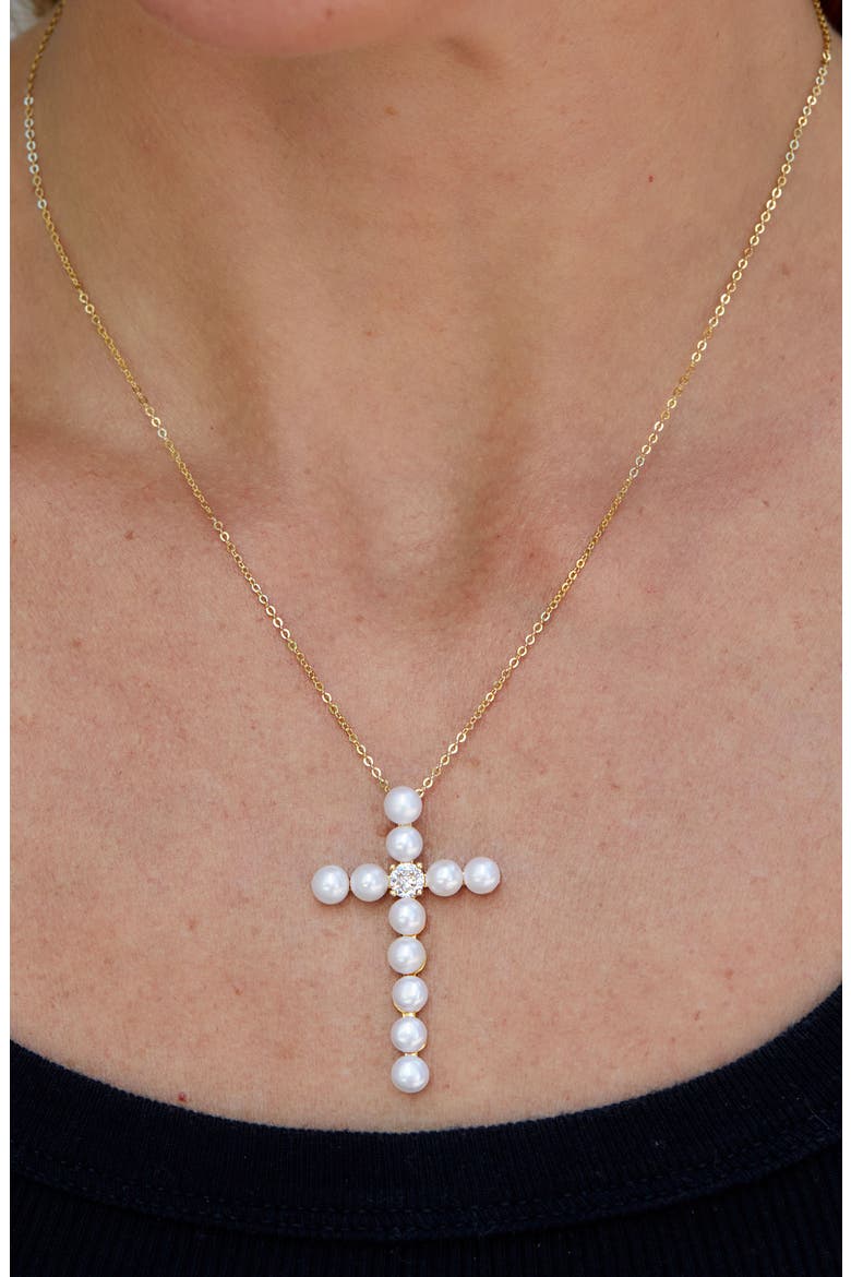 Freshwater Pearl Pendant Necklace, Alternate, color, YELLOW
