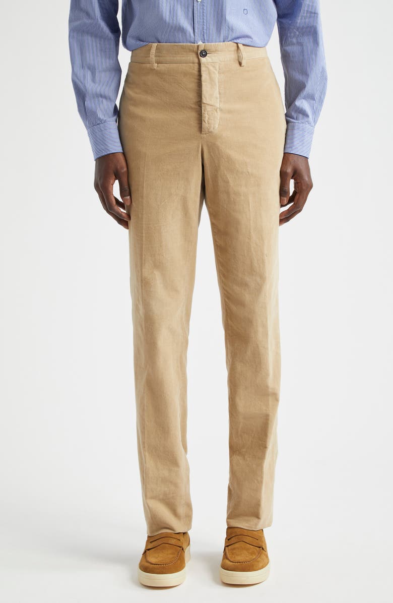Massimo Alba Cotton Corduroy Suit, Alternate, color, Desert