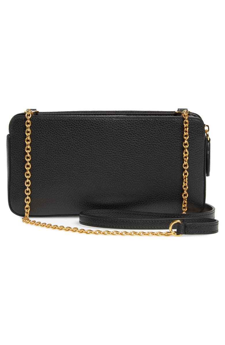 Mulberry Plaque Leather Wallet on a Chain, Alternate, color,