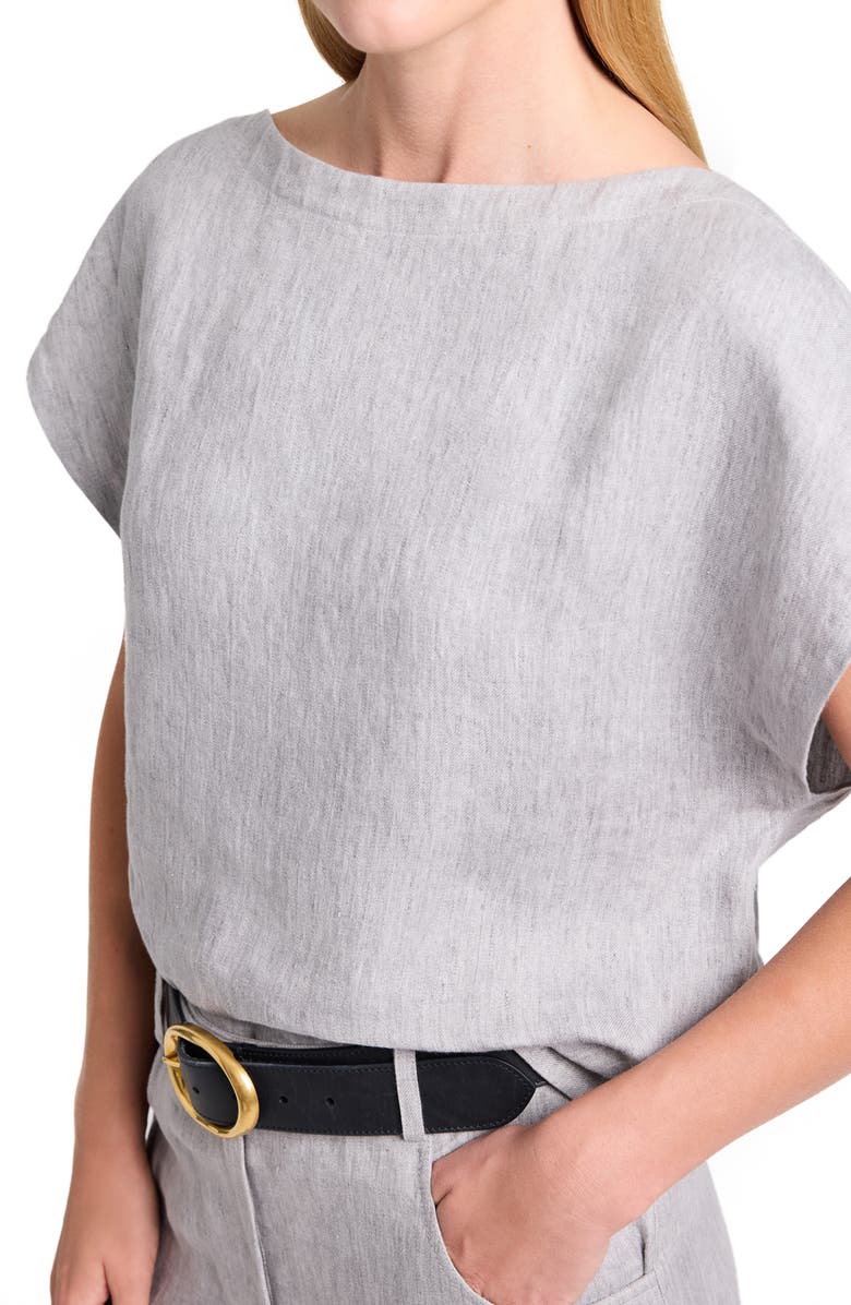 TWP Simple Cap Sleeve Top, Alternate, color, Light Heather Grey