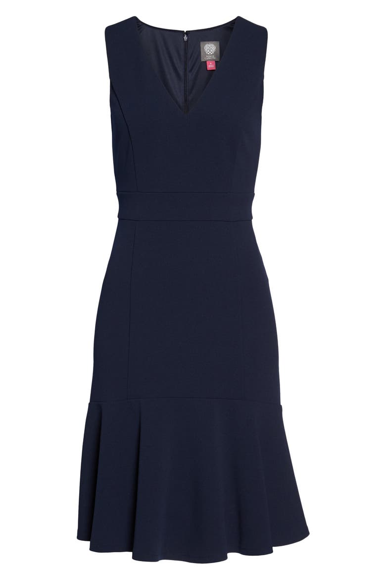 Ruffle Hem Body-Con Dress, Alternate, color, NAVY
