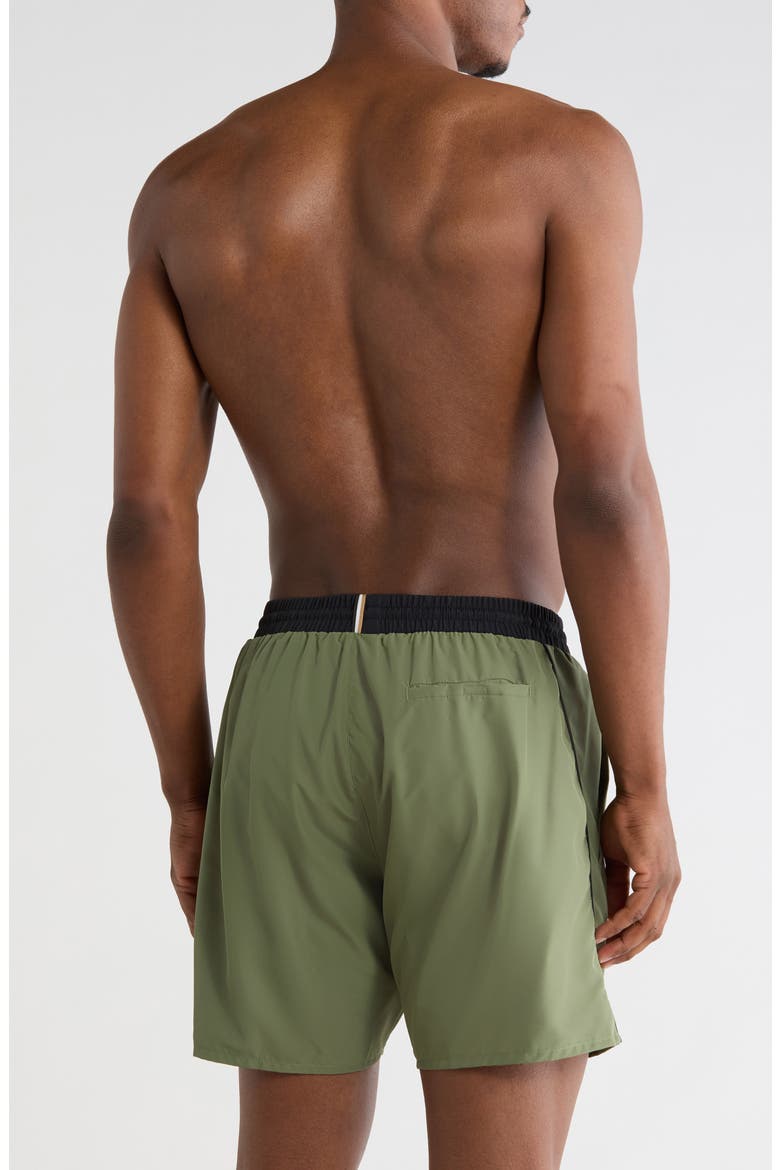 Starfish Swim Shorts, Alternate, color, GREEN