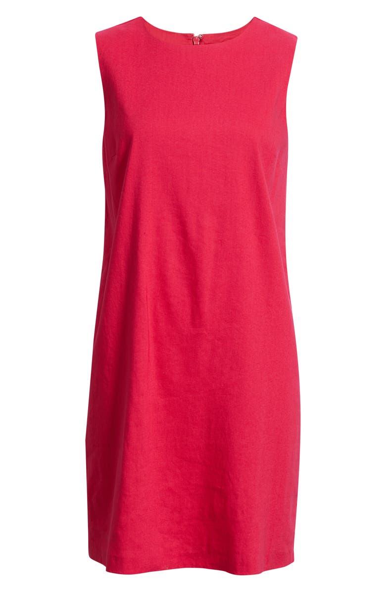 Nordstrom Sleeveless Linen Blend Minidress, Main, color, Red Jazzy