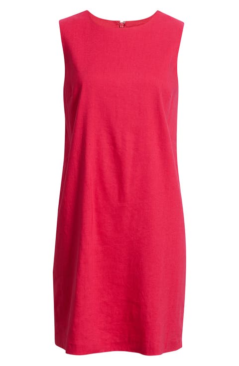Sleeveless Linen Blend Minidress
