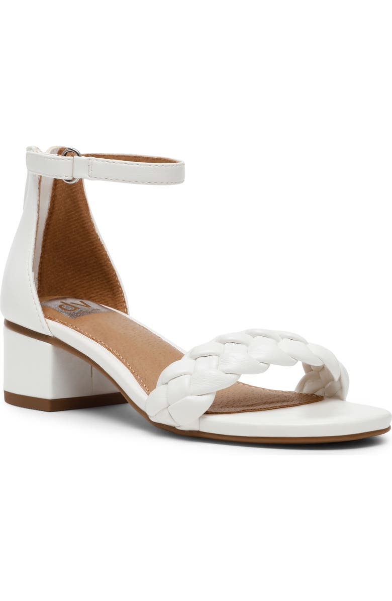 DV by Dolce Vita DV Dolce Vita Braided Strap Ankle Strap Sandal, Main, color, White Shiny