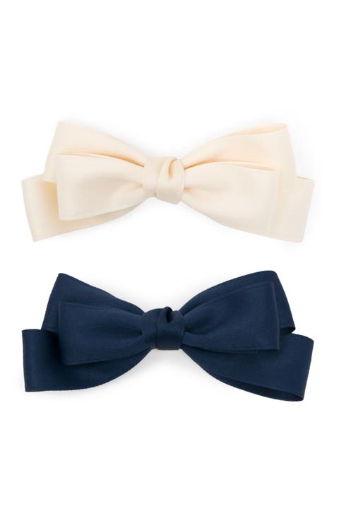 Large Double Bow Clip Set (2pc)