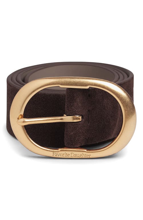 Favorite Daughter The Contour Suede Belt In Brown