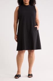 Eileen Fisher Mock Neck Sleeveless Dress