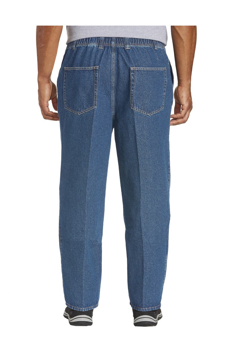 Harbor Bay by DXL Big & Tall Full-Elastic Waist Jeans, Alternate, color, Med Stonewash