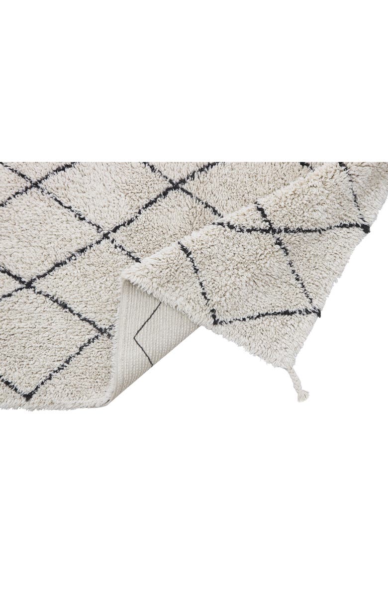 Lorena Canals Mini Bereber Washable Cotton Blend Rug, Alternate, color, Natural Black