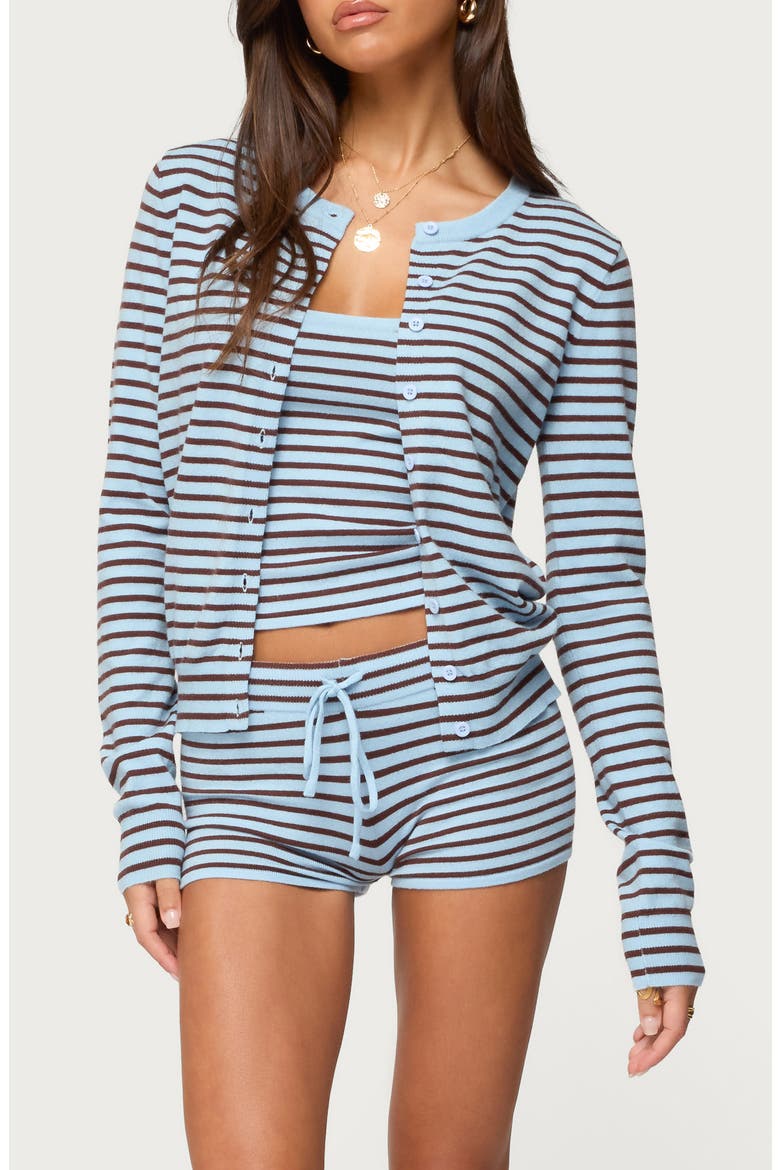 Lillian Stripe Cardigan, Main, color, LIGHT-BLUE