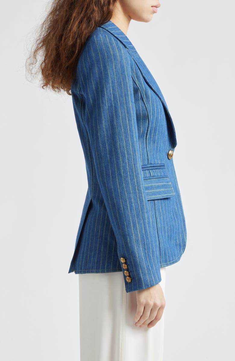 Smythe Hutton Stripe Denim Blazer, Alternate, color, 