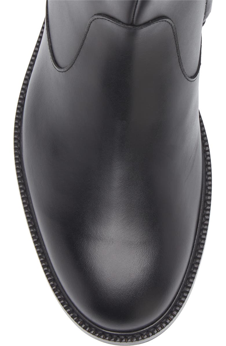 BOSS Dressletic Zip Leather Boot, Alternate, color, Black