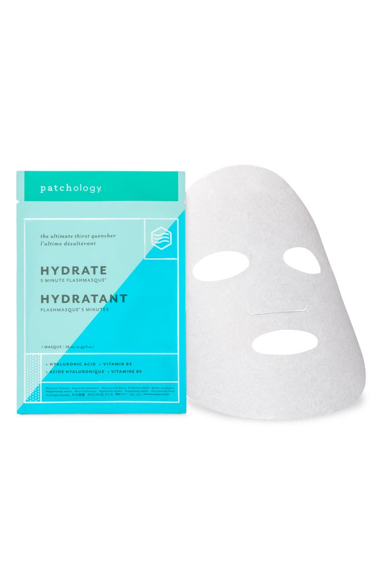 Patchology Hydrate FlashMasque<sup>™</sup> 5-Minute Facial Sheet Mask, Main, color,
