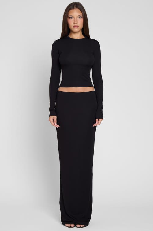 Leau Everyday Jersey Long Sleeve Top In Black