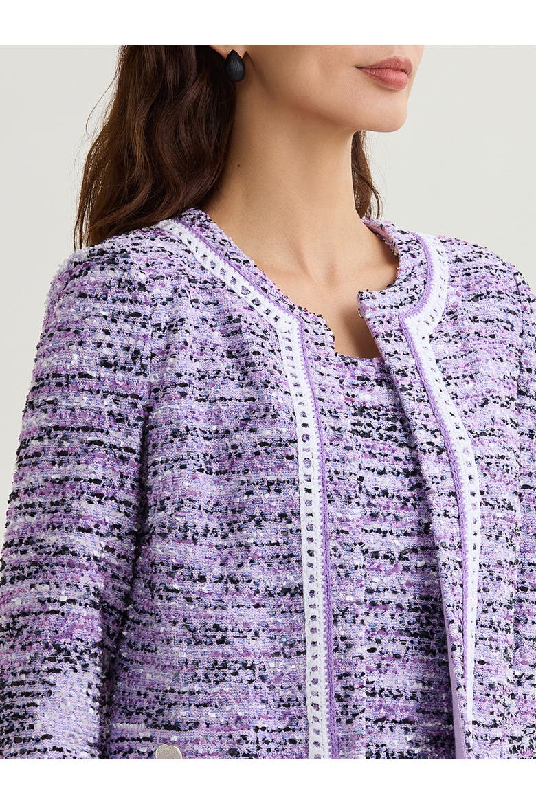 Eyelash Ribbon Knit Jacket, Alternate, color, Hushed Lavender