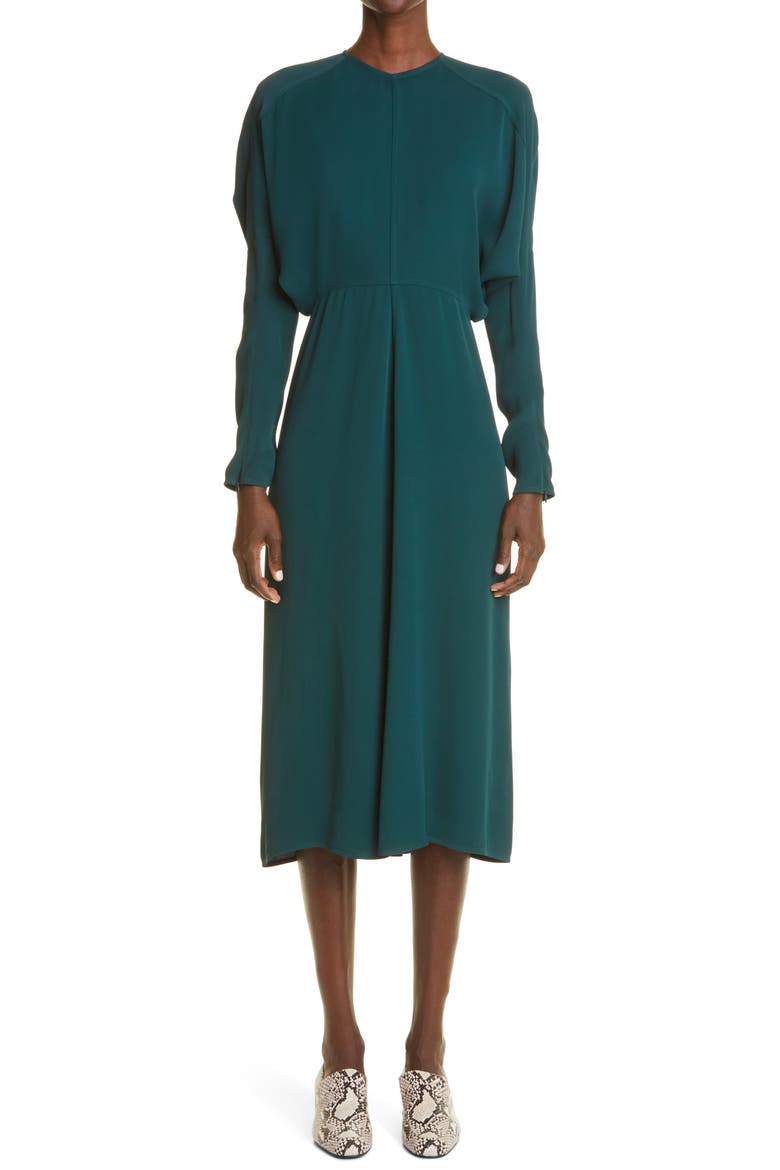 Dolman Long Sleeve Midi Dress, Main, color, MARINE