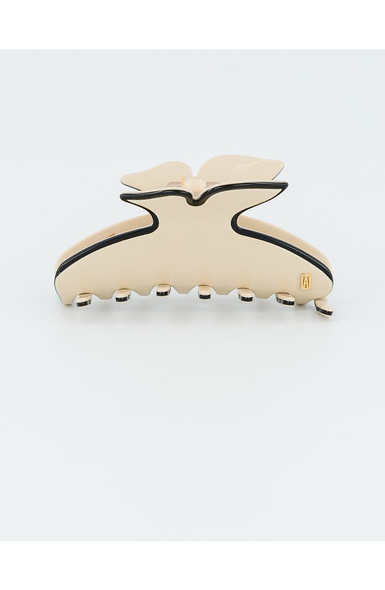 Alexandre de Paris Olympiades Medium Acetate Hair Clip, Main, color, Beige