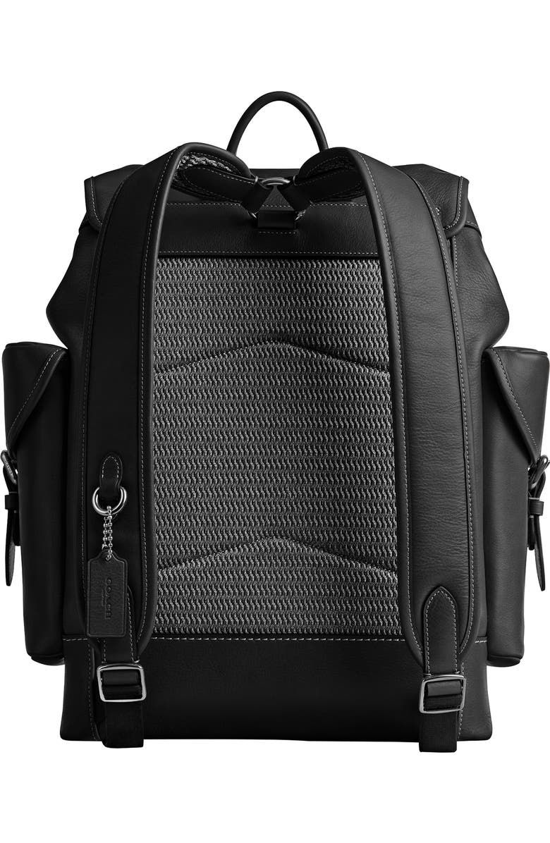 COACH Hitch Leather Backpack, Alternate, color,