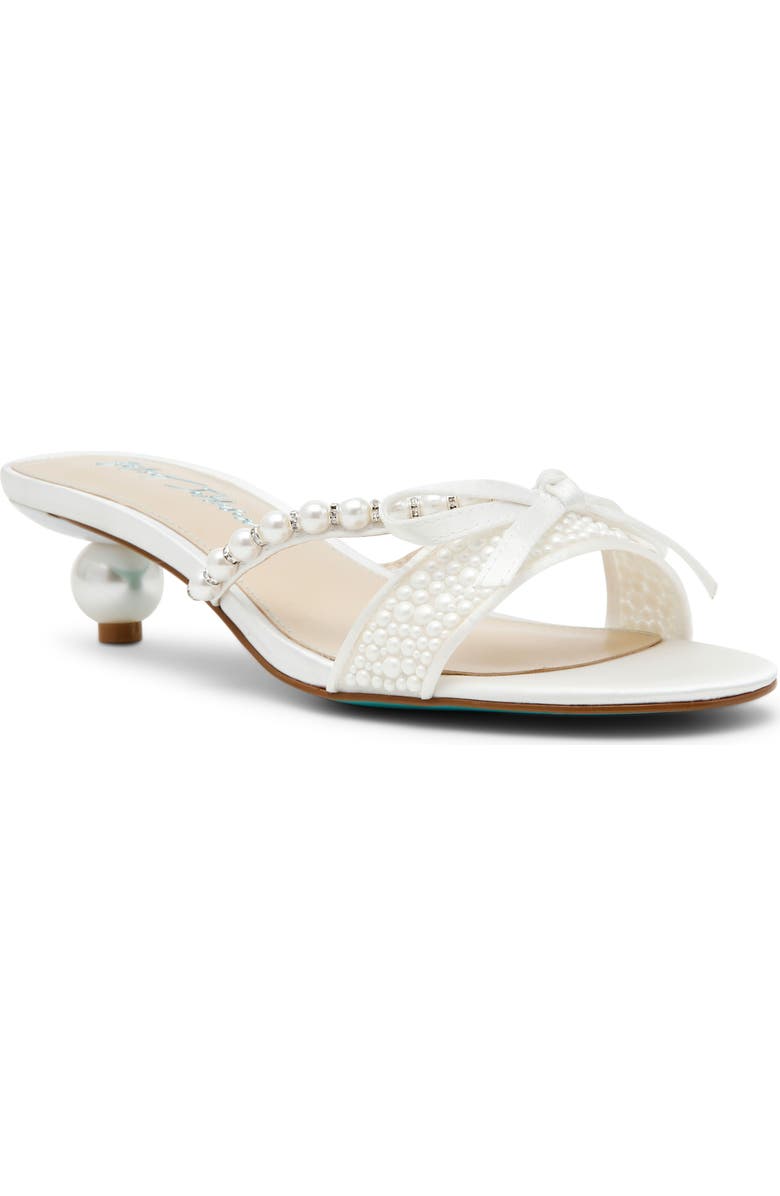 Betsey Johnson Mandy Kitten Heel Sandal, Main, color, Pearl