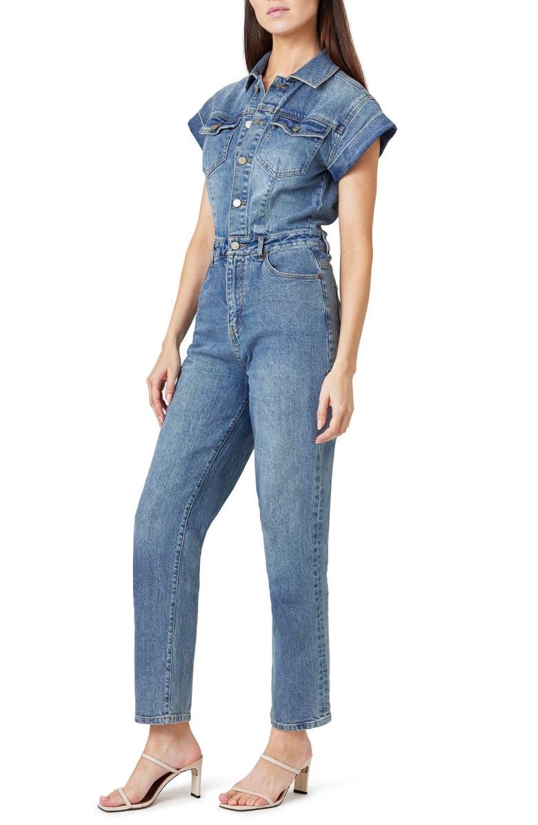 Habitual Denim Jumpsuit, Alternate, color, Pacific