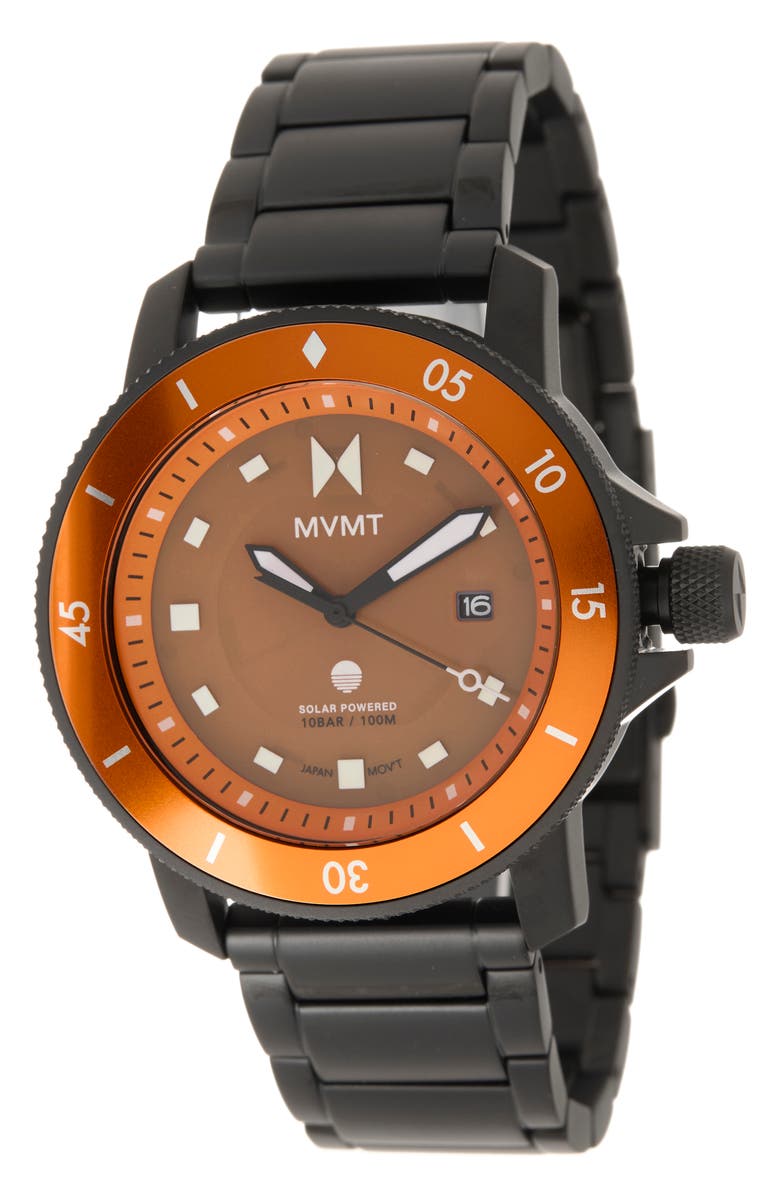 MVMT WATCHES Cali Diver Solar Bracelet Watch, 50mm, Main, color, 